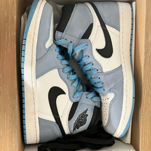 Nike Air Jordan Light Blue and Black High-Tops